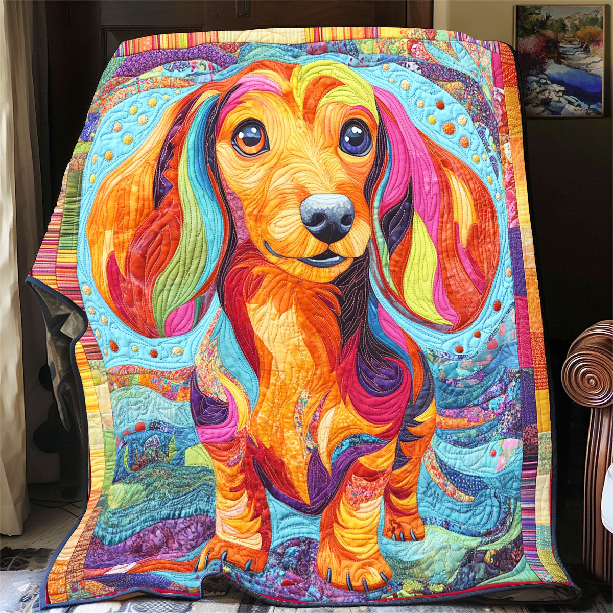 Colorful Dachshund XB0403004CL Quilt