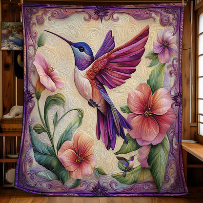 Purple Hummingbird WY2011046CL Quilt