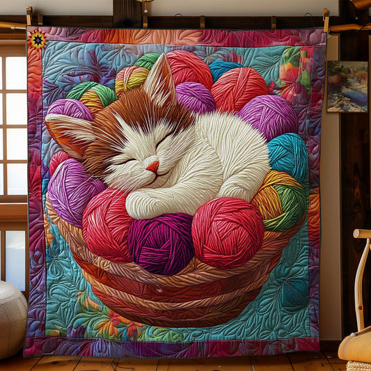 Cozy Wool Sleeping Cat WY1712009CL Quilt