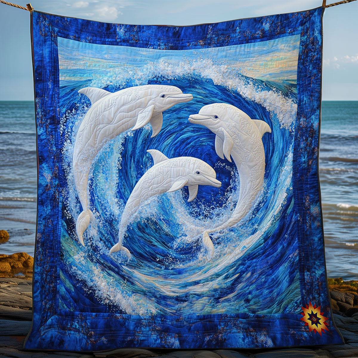 Wave Dolphin WY1411013CL Quilt