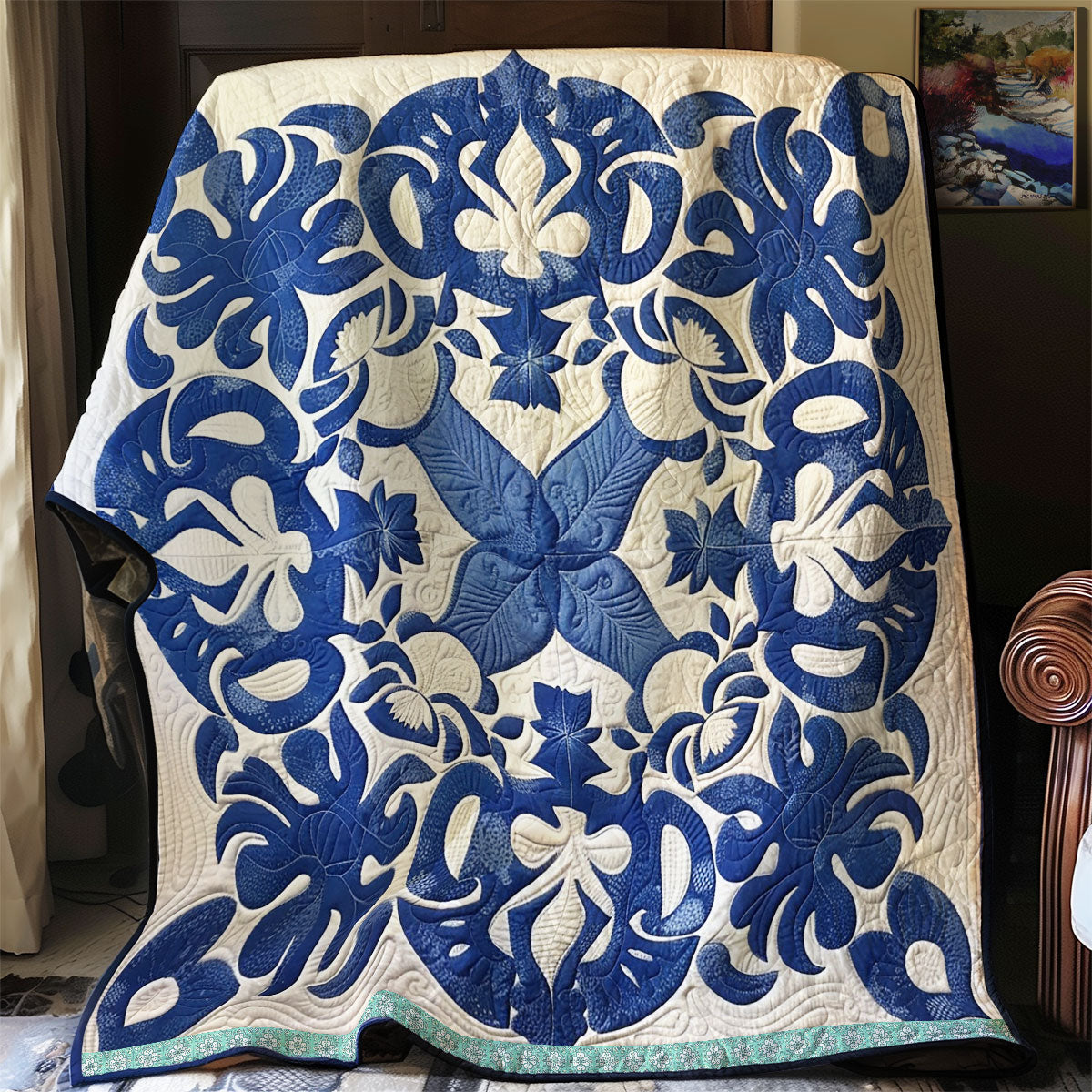 Hawaiian Symmetric Leaves WN1209089CL Quilt