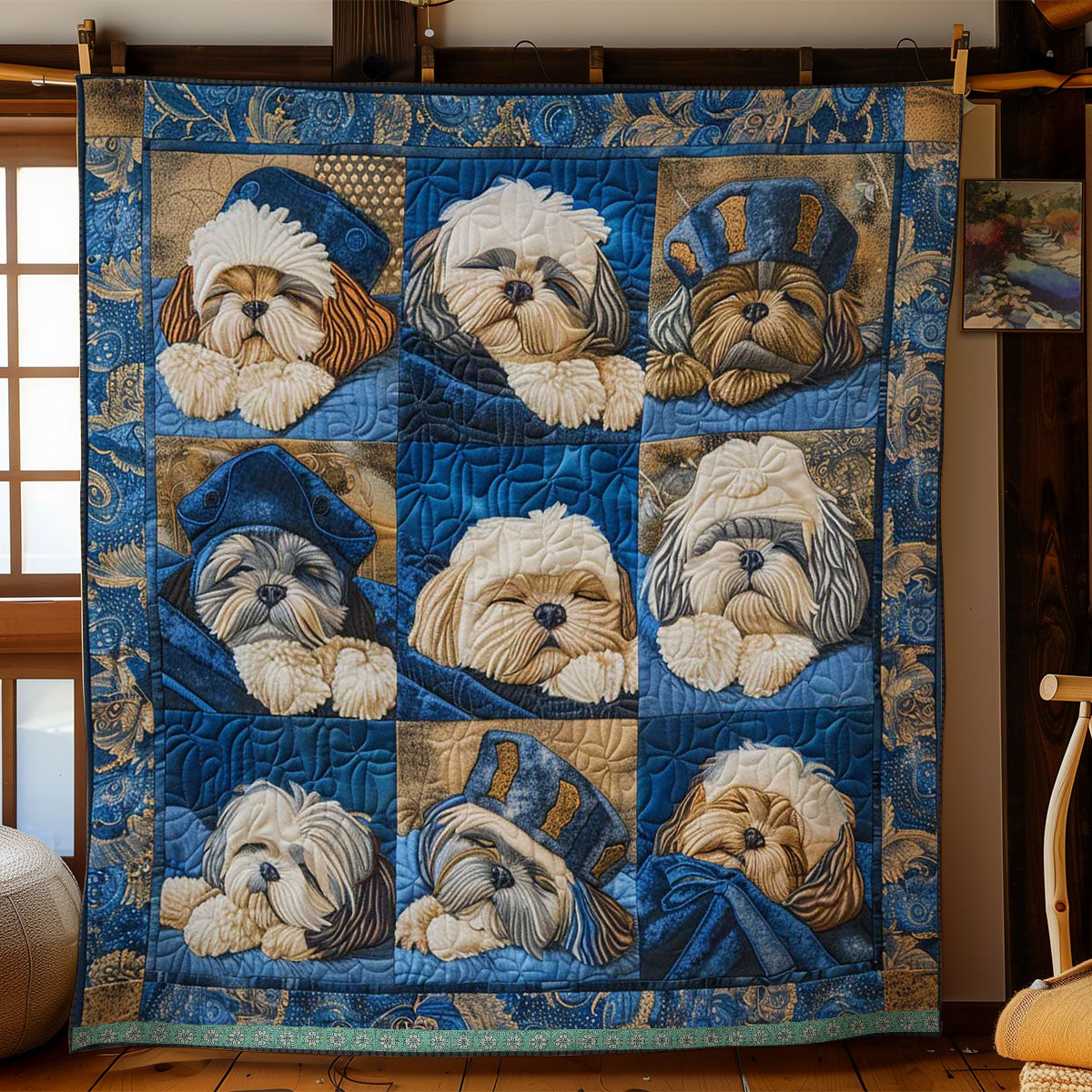 Shih Tzu Cozy Hug WN1209020CL Quilt