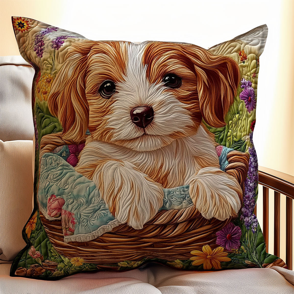 Cute Dog WY0412076CL Quilt Pillow Case