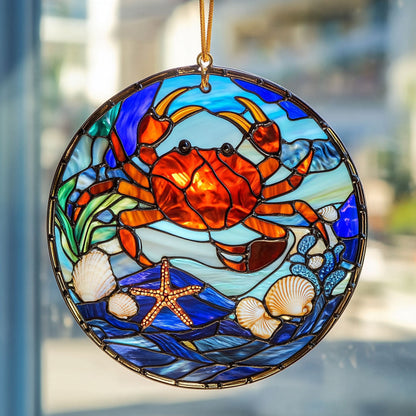 Crab In Sea WY2202128CL Suncatcher