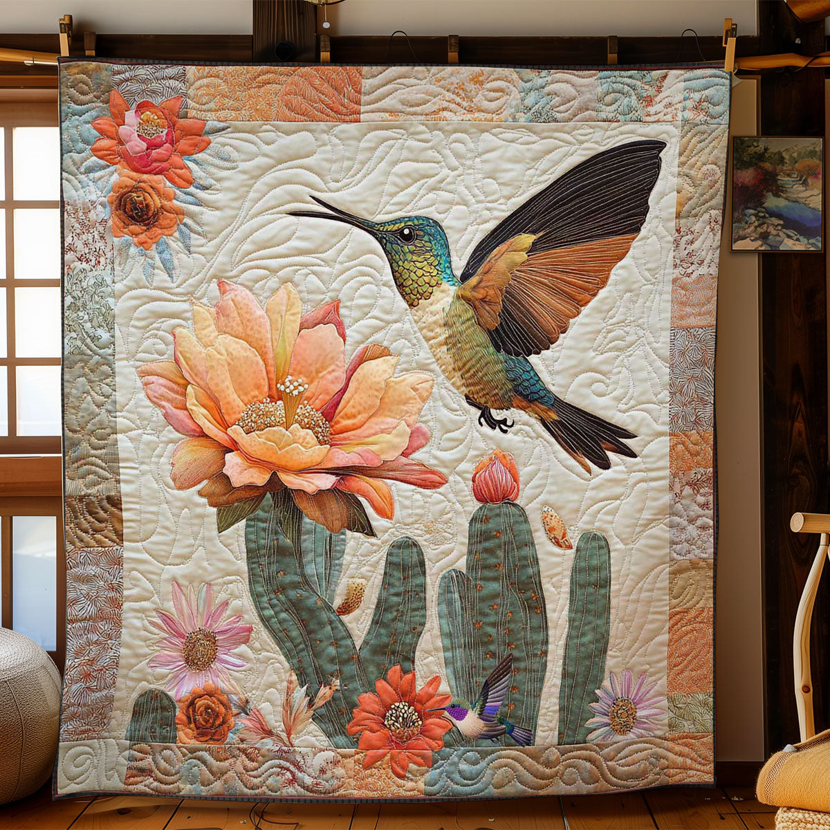 Cactus Hummingbird WN2311078CL Quilt