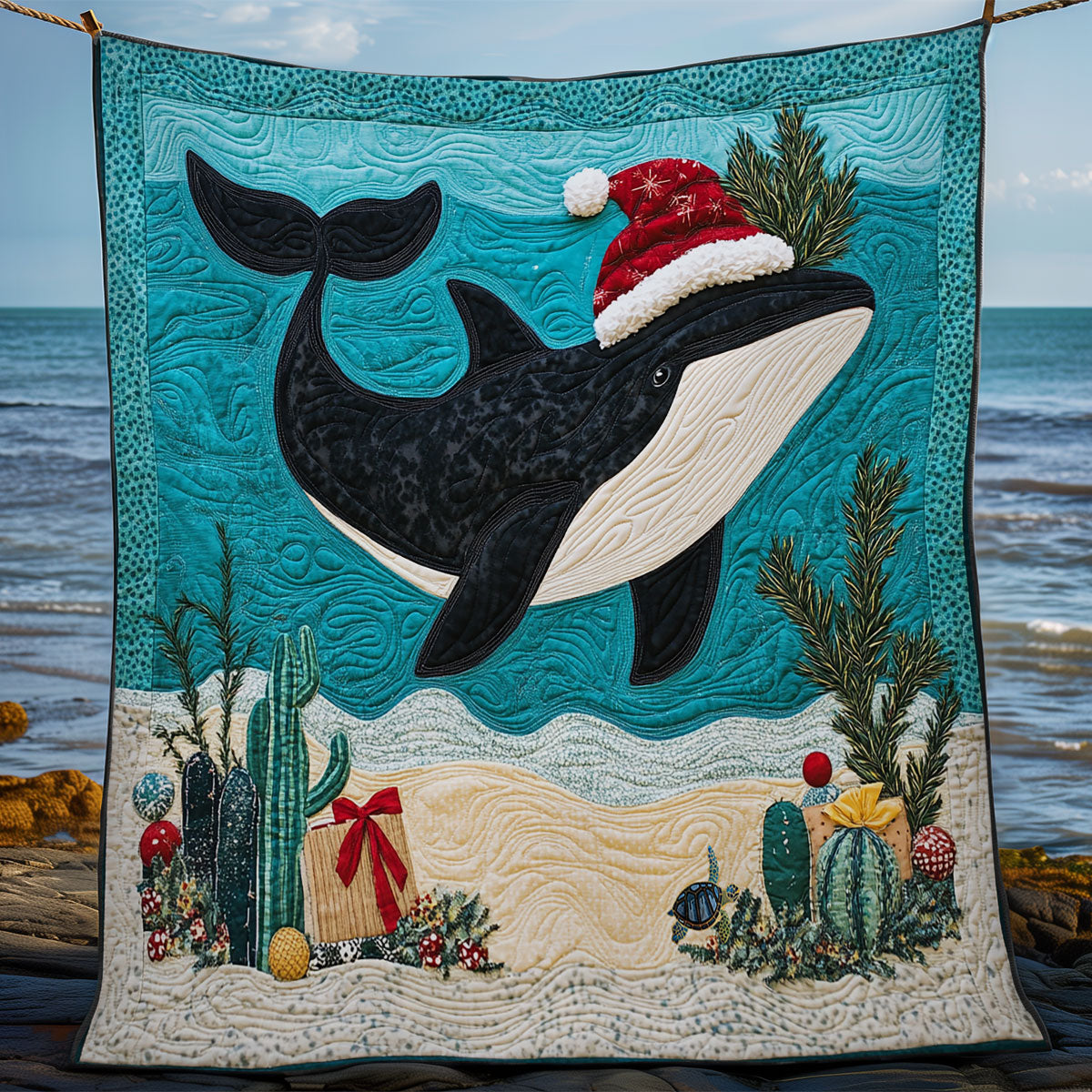 Christmas Of Killer Whale WY1411003CL Quilt