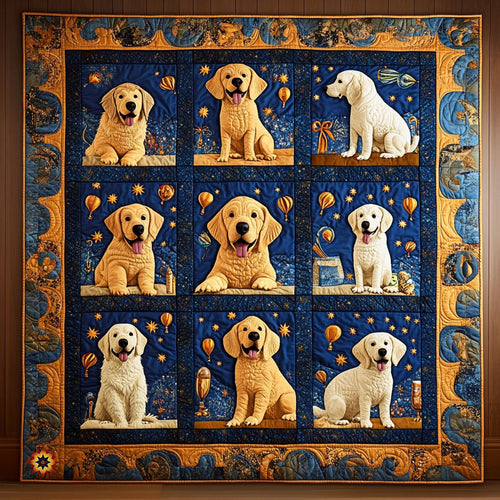 Golden Paws Celebration WJ1812010CL Quilt