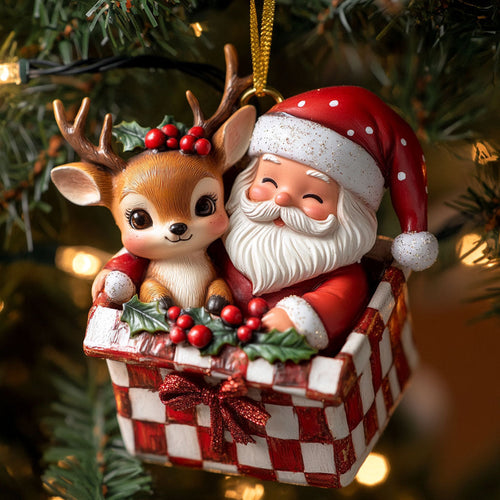 Lovely Deer Santa CW2311024CL Christmas Ornament