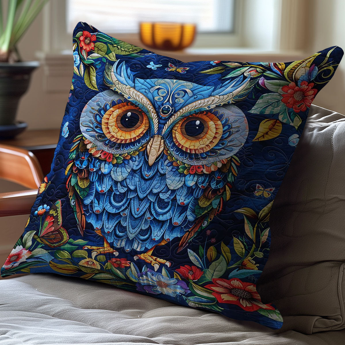 Enchanting Owl WJ1309038CL Quilt Pillow Case