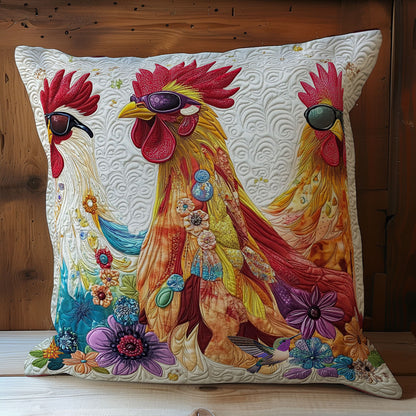 Sunglasses Chicken WY0612105CL Quilt Pillow Case