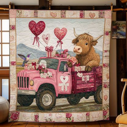 Valentine Highland Cow WN0412037CL Quilt