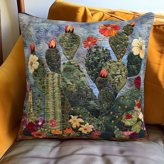 Cactus And Flowers WN2607038CL Quilt Pillow Case