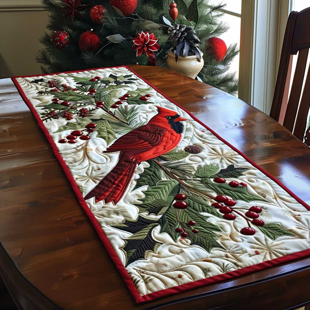 Cardinal Bird WJ2407047CL Quilted Table Runner – Cozzyhomes