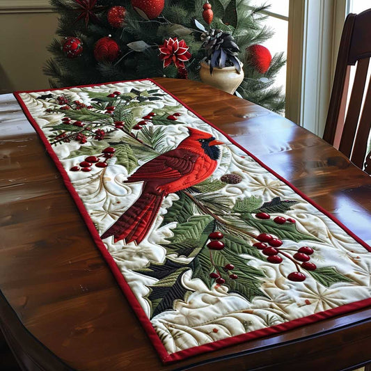 Cardinal Bird WJ2407047CL Quilted Table Runner