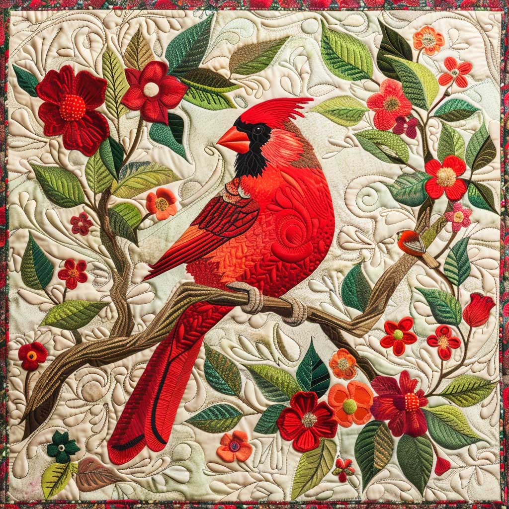 Red Cardinal WJ2607003CL Quilt