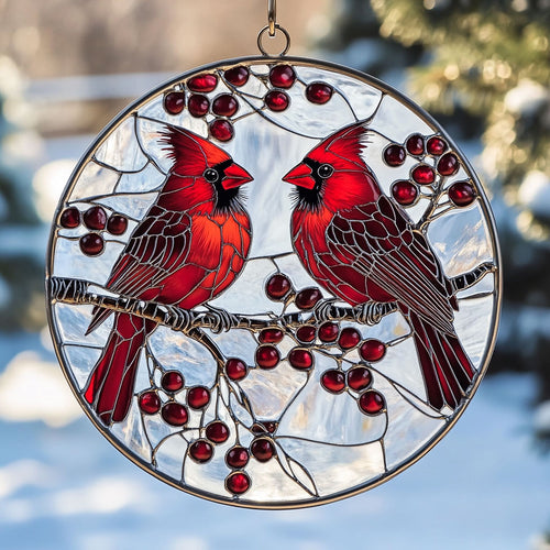 Cardinal Couple WU1701004CL Suncatcher