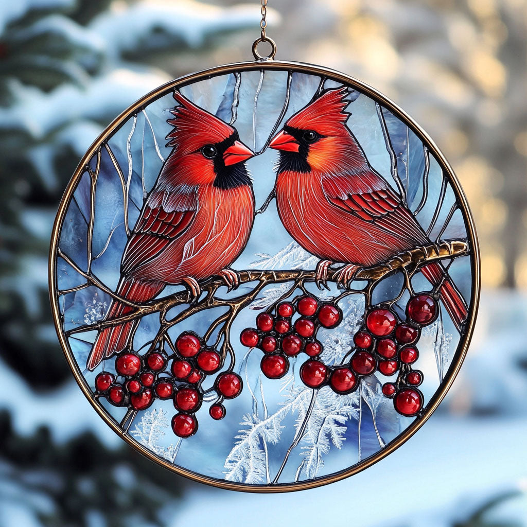 Cardinal Couple WU1701005CL Suncatcher