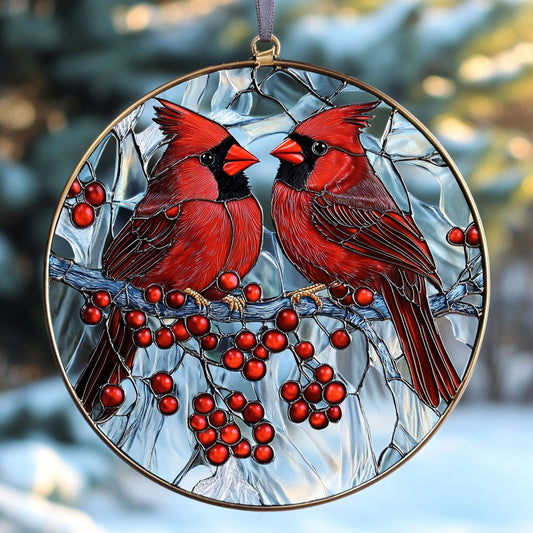 Cardinal Couple WU1701008CL Suncatcher