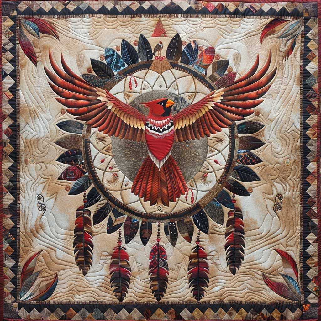 Cardinal Native American XR2606027CL Quilt