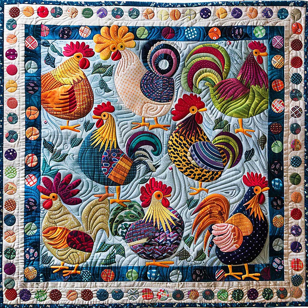 Cartoon Chickens WM2407005CL Quilt