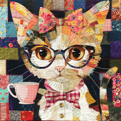 Cat Drink Tea WO2507001CL Quilt