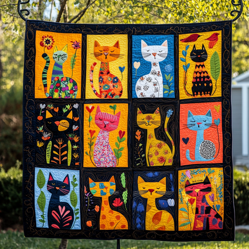 Cat In The Garden WU1212016CL Quilt