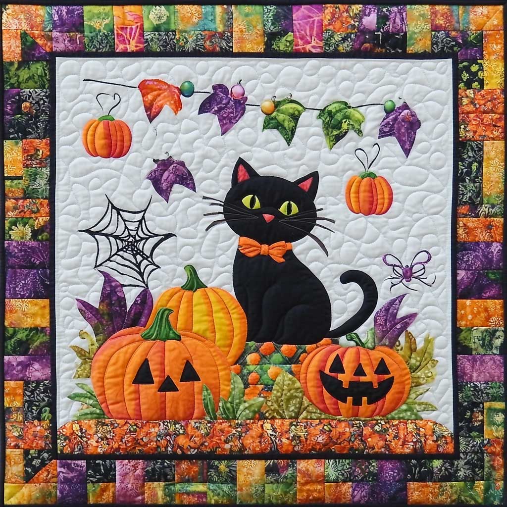 Cat Loves Halloween XR0808006CL Quilt