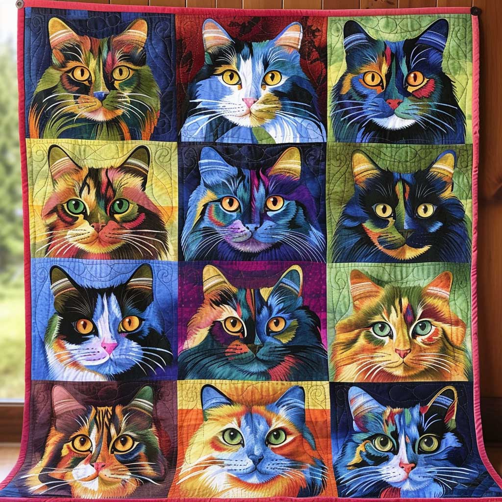 Cat Portraits XR250005CL Quilt