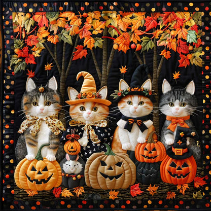 Cat Witch Halloween XR1308051CL Quilt