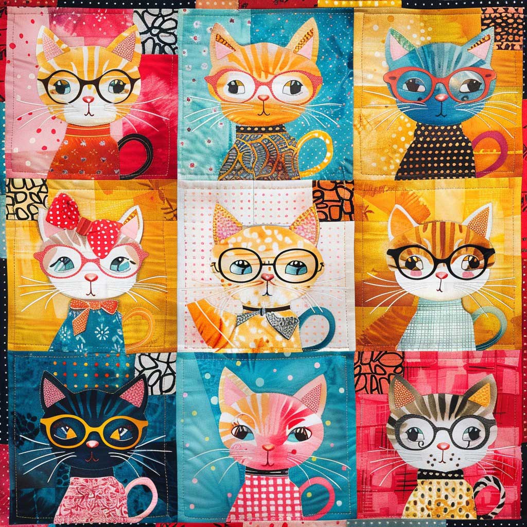 Cats Colorful WO2507002CL Quilt