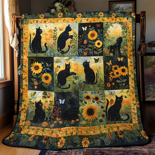 Cats in Bloom YR0502017CL Quilt