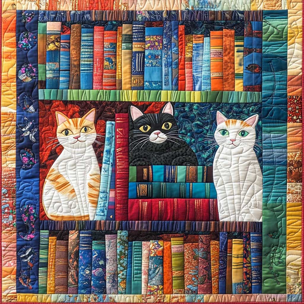 Cats Love Books XR0508018CL Quilt