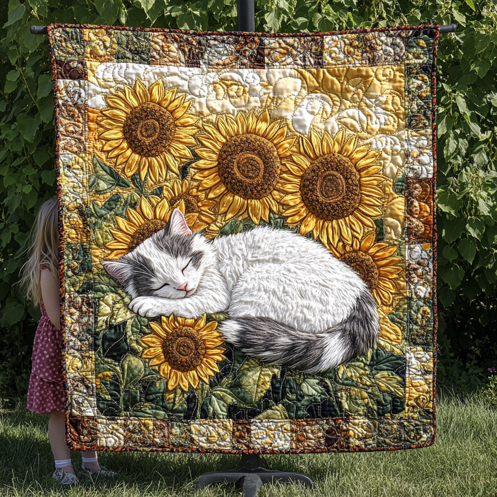 Cat’s Sunflower Haven YR3112036CL Quilt