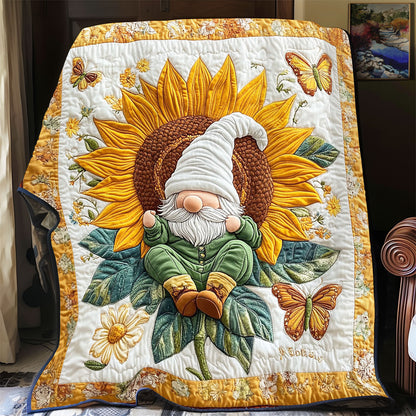 Sunflower Garden Gnome WY0202060CL Quilt