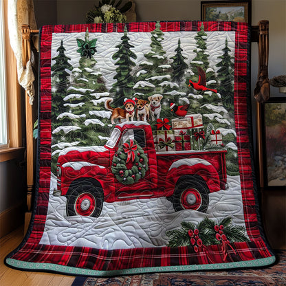 Chihuahua Joy On Red Truck WN1109026CL Quilt