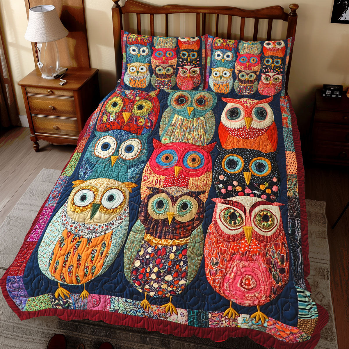 Owl Colorful WX2112080CL Duvet Cover Set