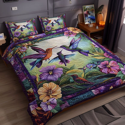 Hummingbird Purple Blossom WN0710085CL Duvet Cover Set