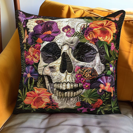 Floral Skull Elegance WN2110148CL Quilt Pillow Case