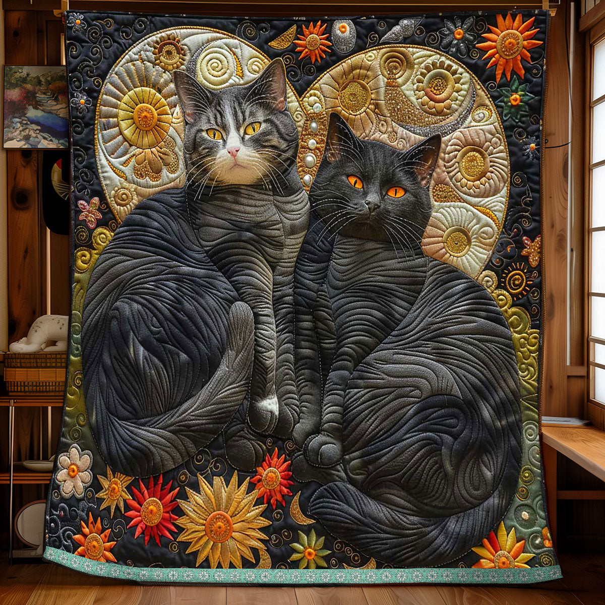 Fortune Moon Black Cat WP1009027CL Quilt