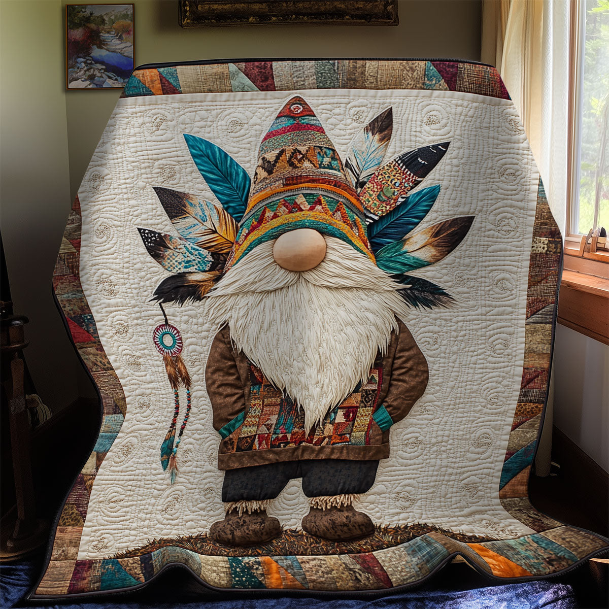 Native American Gnome WY1311010CL Quilt