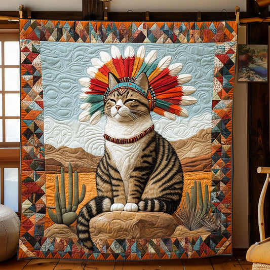 Cat Native American WJ2312007CL Quilt