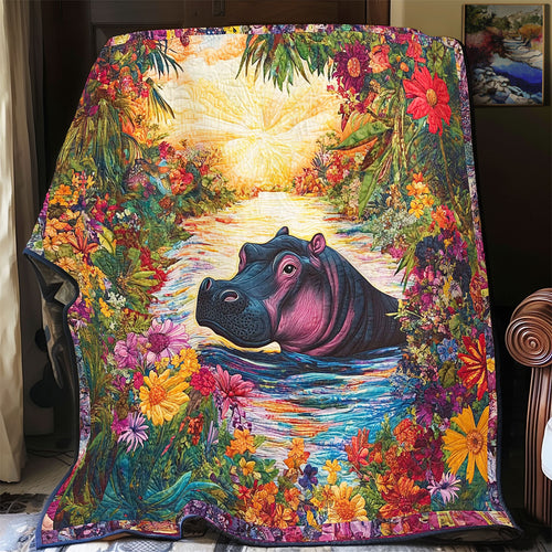 Flower Forest Of Hippo WY2001075CL Quilt