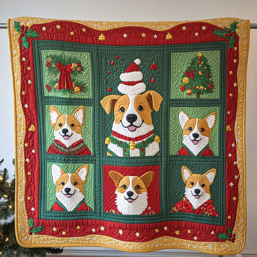 Santa Corgi Dog WY1610029CL Quilt