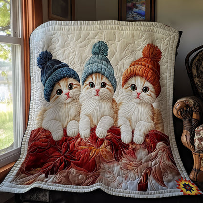 Winter Three Cat WY1112026CL Quilt