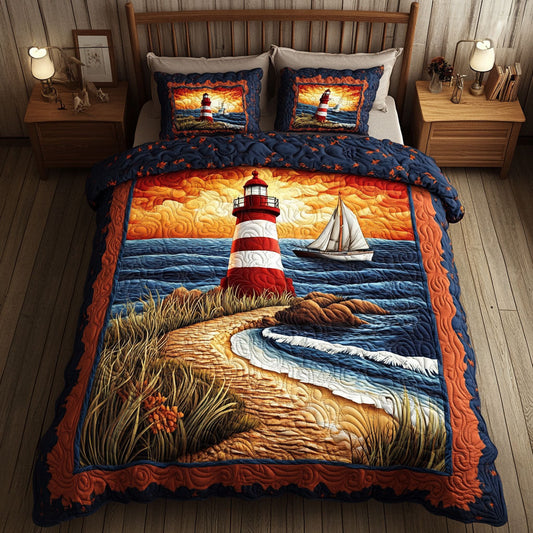 Lighthouse In Sunset WY2001028CL Duvet Cover Set