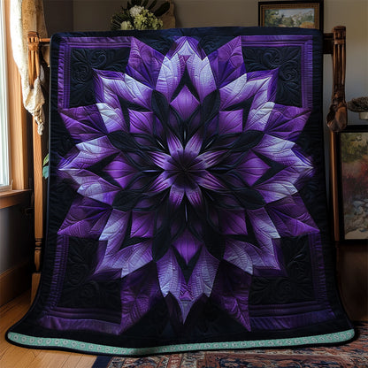 Purple Nebula Flowers WN1309039CL Quilt