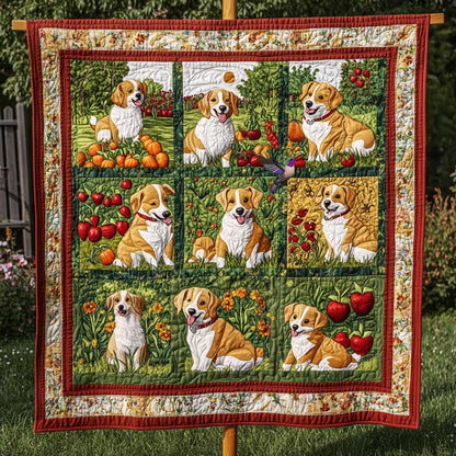 Corgi's Bounty Harvest WN0810075CL Quilt