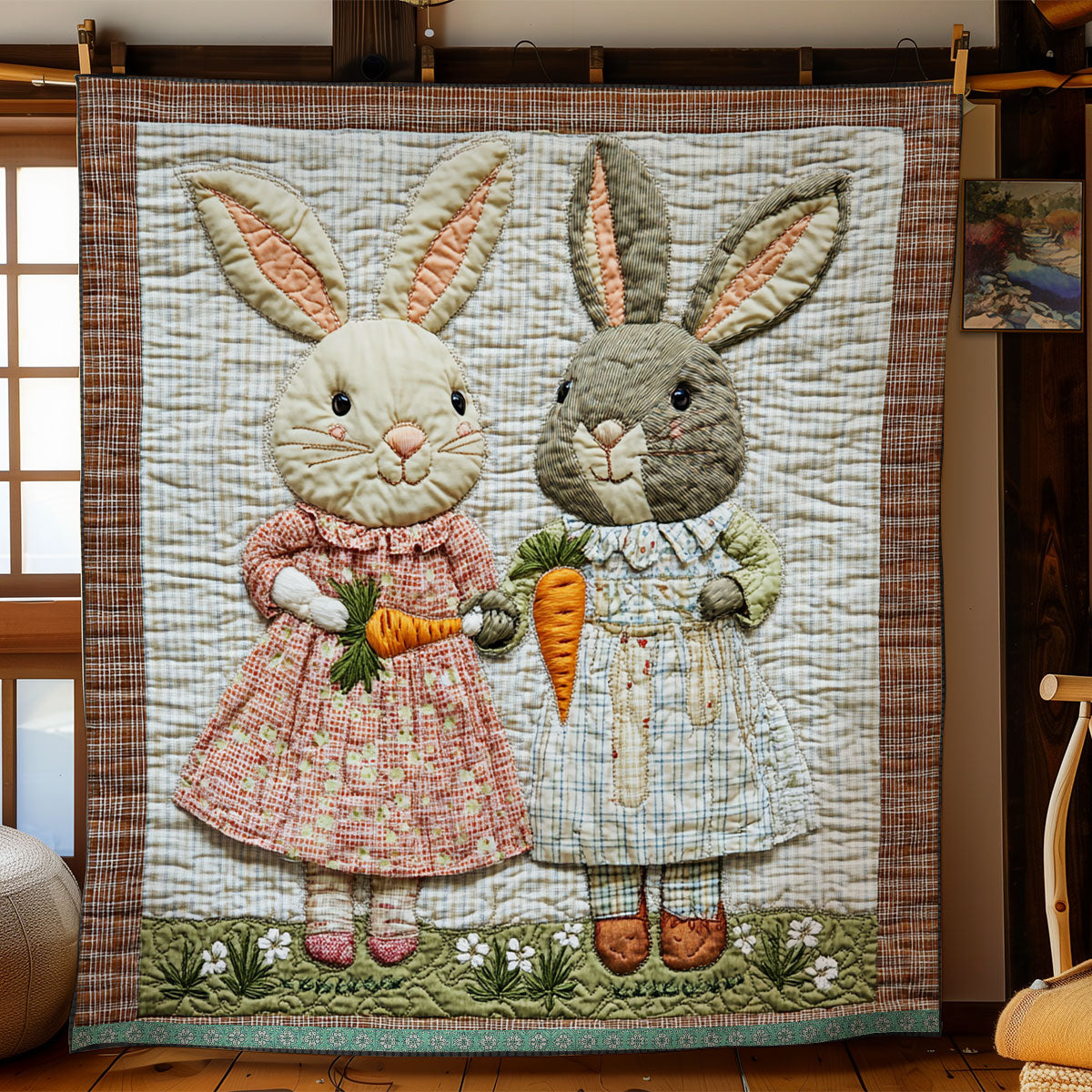 Couple Rabbit WX1212011CL Quilt