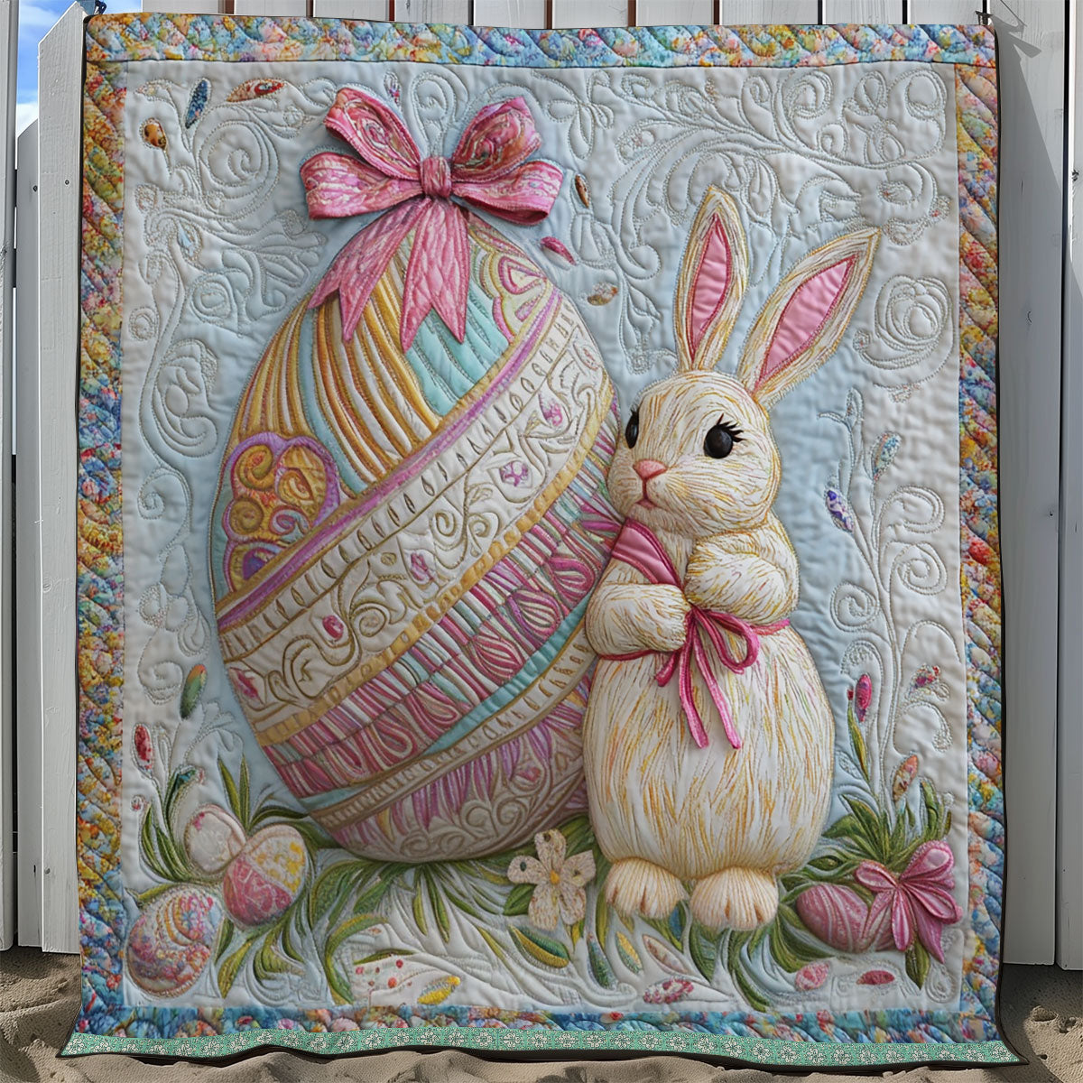 Pastel Bunny Easter XB2702004CL Quilt