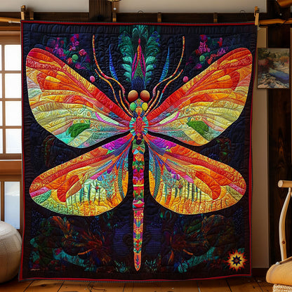 Colorful Abstract Dragonfly WY1012028CL Quilt